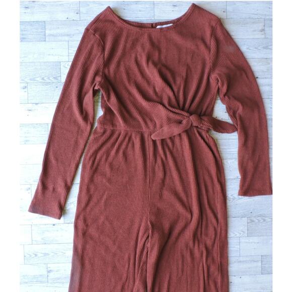 Old Navy Side-Tie Rib-Knit Jumpsuit for Girls Pumpkin Size XL 14/16 - Picture 2 of 4